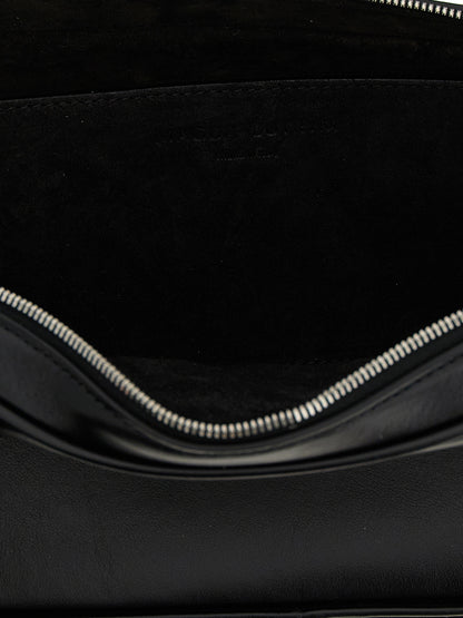 Shoulder Bag by Magda Butrym for women in calfskin leather black, rose & floral features a enviable silhouette, showcasing a secure zipper, ample , and enviable shoulder-strap & handle for a enviable finish.