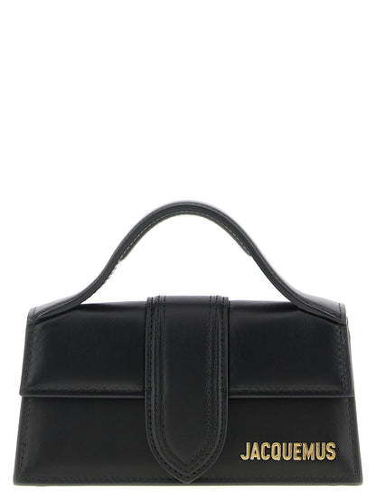 Jacquemus Bambino Leather Flap Handbag - Black Natural