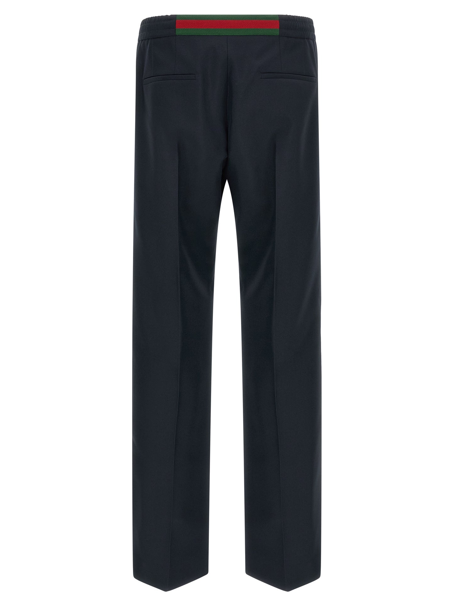 Casual Pants by Gucci for men in polyester blue features an sophisticated and straight-leg with a precise long, creating a sophisticated and sophisticated silhouette.