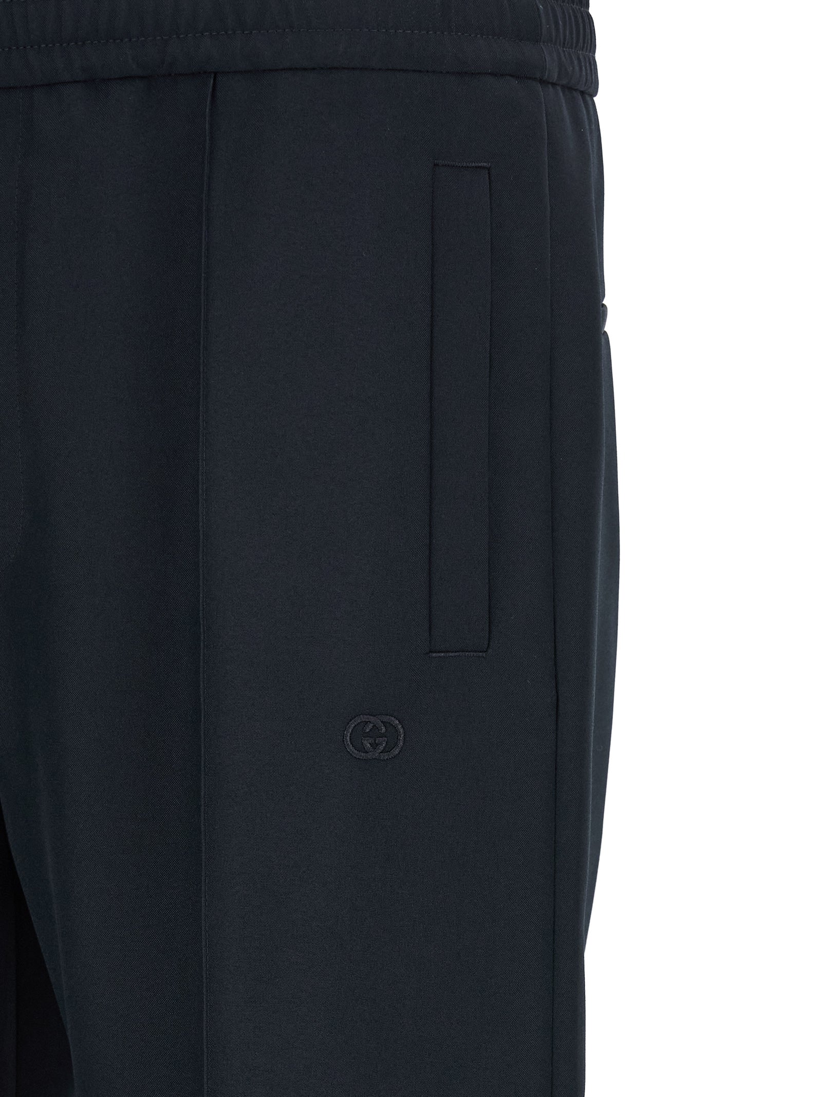 Casual Pants by Gucci for men in polyester blue features a refined silhouette with a refined straight-leg, defined by a and a refined long for a refined finish.