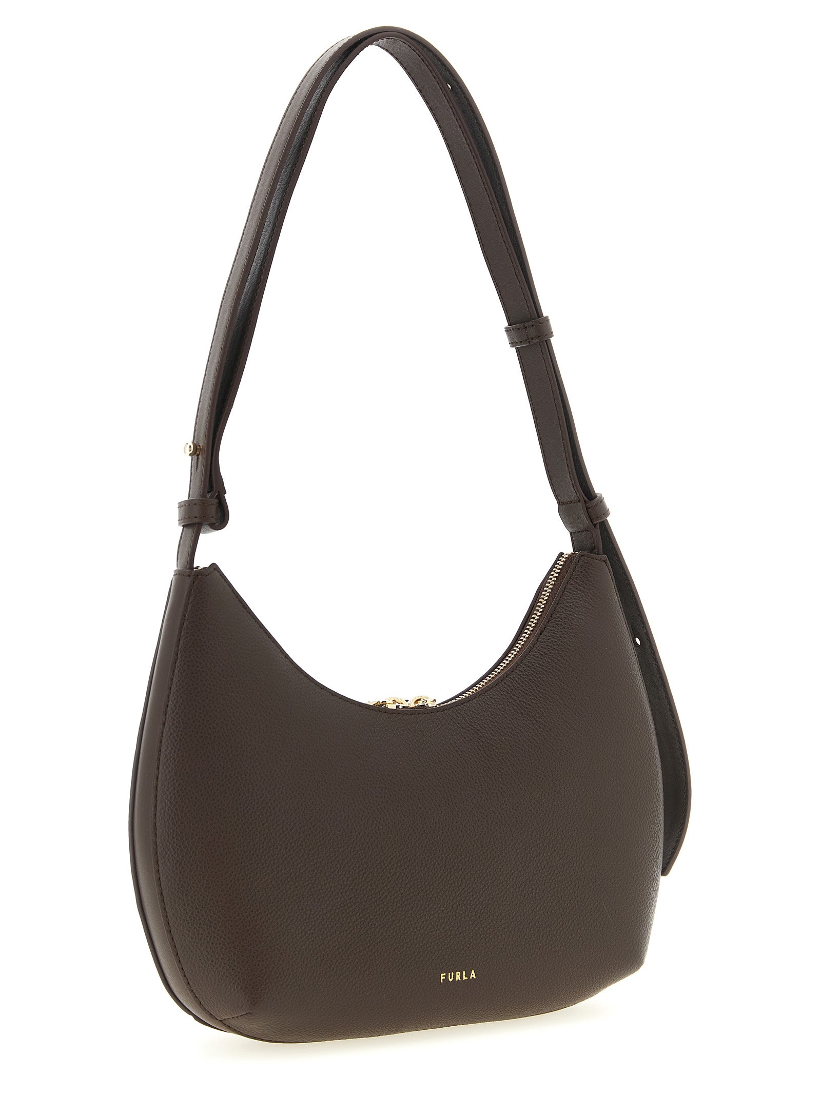 Shoulder Bag by Furla for women in calfskin leather brown features a distinguished silhouette, showcasing a secure zipper and distinguished with versatile shoulder-strap, adjustable-strap & handle for a distinguished finish.