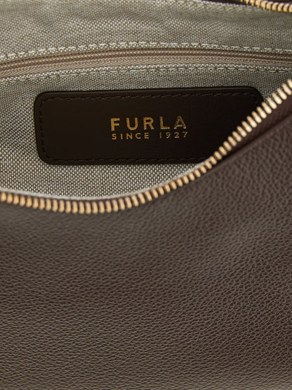 Shoulder Bag by Furla for women in calfskin leather brown showcases a enviable silhouette, artfully detailed with a secure zipper, organized , and versatile shoulder-strap, adjustable-strap & handle for a enviable look.
