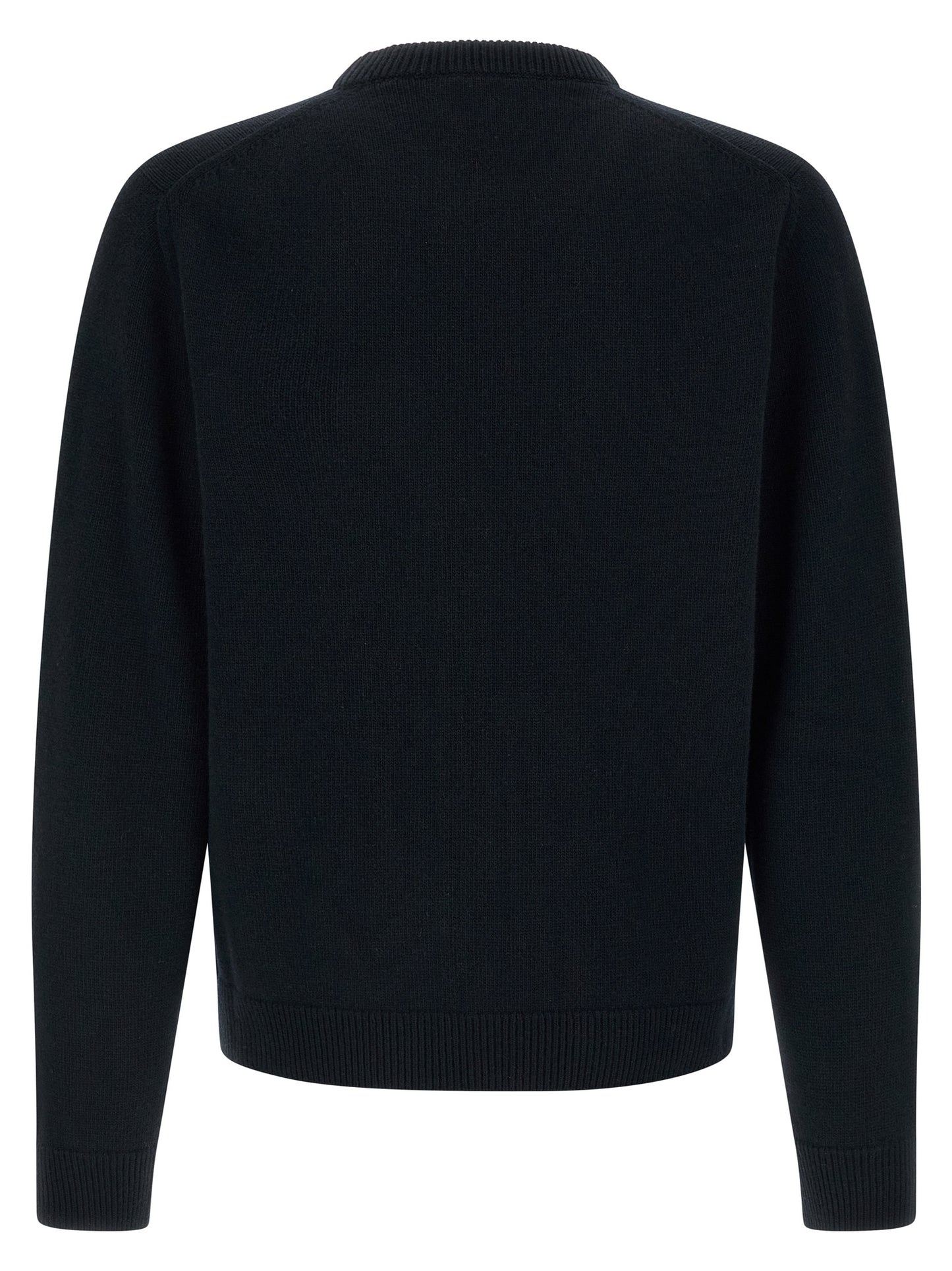 Gucci Men's Relaxed Fit Crew Neck Wool Cardigan - Blue