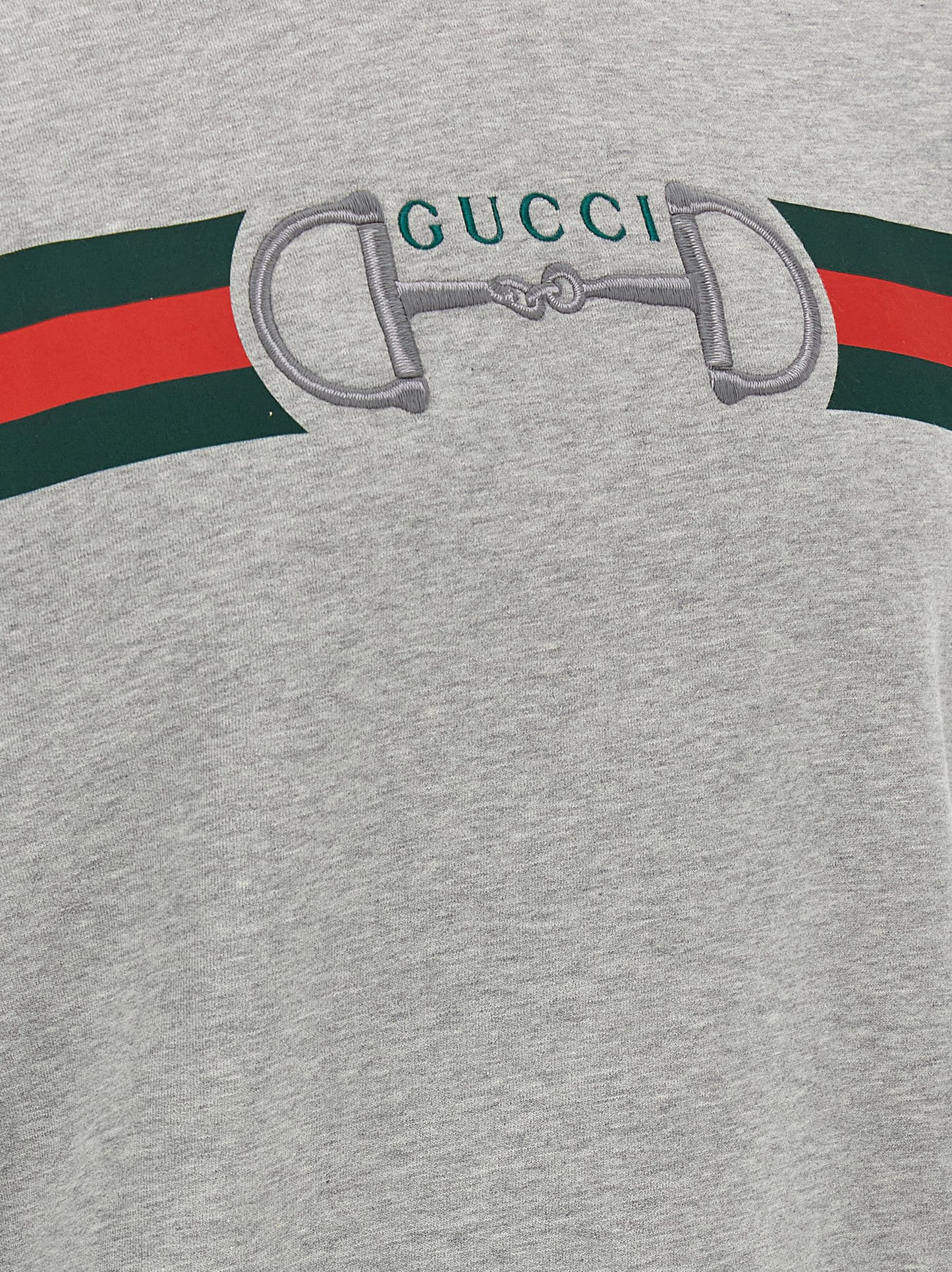 Sweatshirt by Gucci for men in cotton gray, signature & print features an exquisite silhouette, showcasing and details for a exquisite look.