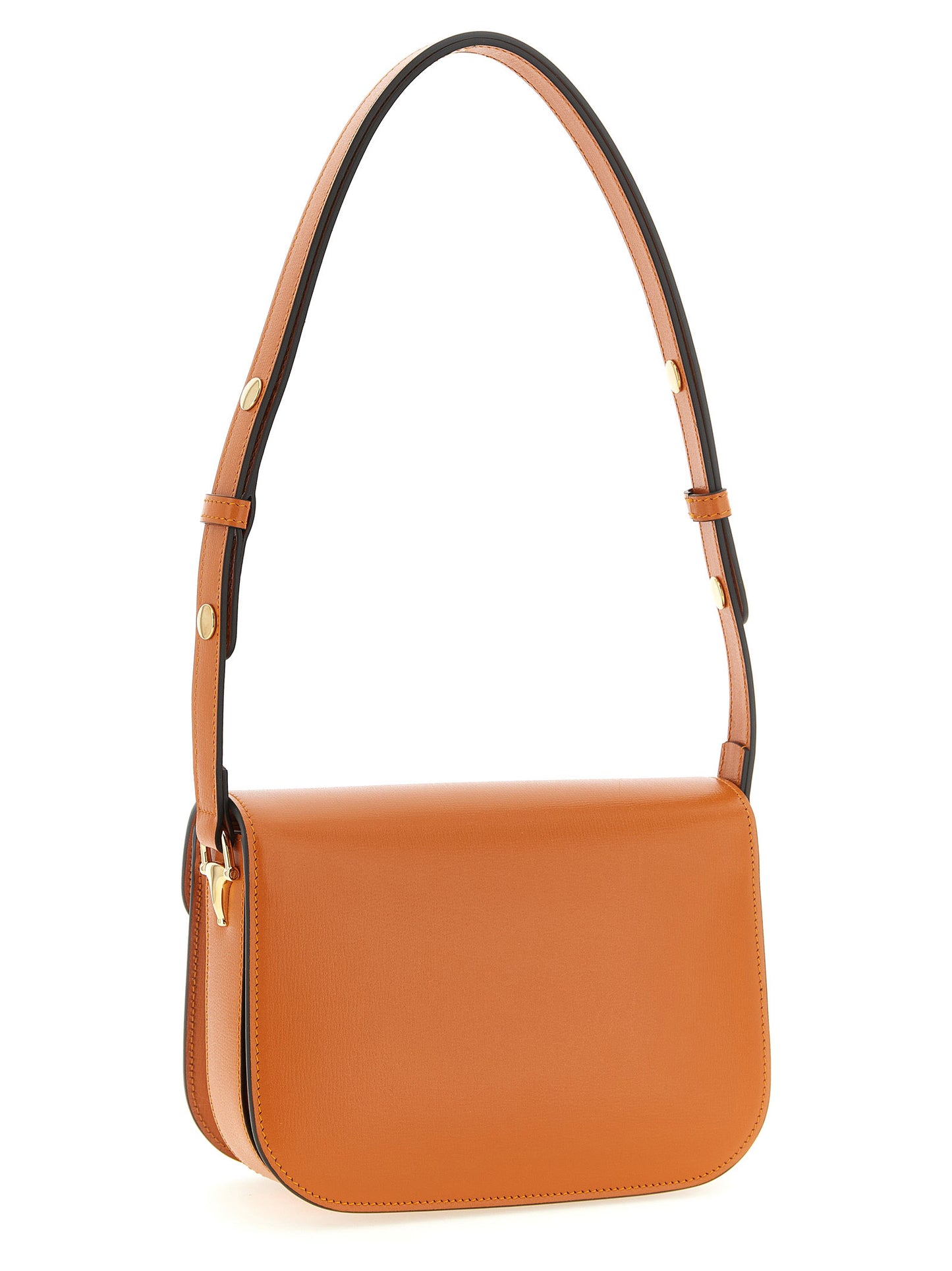 Gucci Horsebit Calfskin Leather Shoulder Flap Bag - Orange