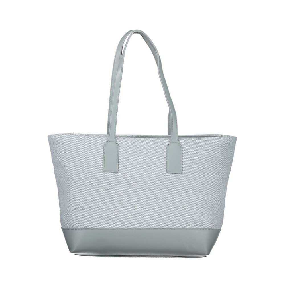 Mario Valentino Polyurethane Shoulder Handbag - Blue
