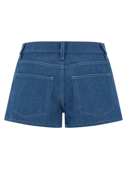 Denim Shorts by Gucci for women in denim cotton blue features an magnificent silhouette, showcasing a magnificent with a short and for a premium, sophisticated aesthetic.