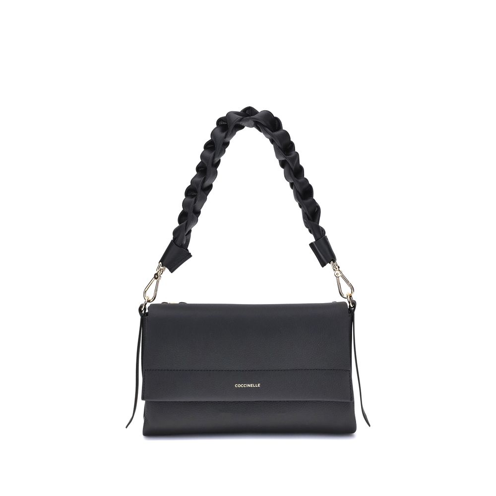 2-in-1 Shoulder & Crossbody Flap Bag by Coccinelle for women in bos taurus calf leather black features a effortless sophistication silhouette, secured by a flap, zipper & magnetic with ample external-pockets and versatile crossbody-strap, shoulder-strap, adjustable-strap & handle for a effortless sophistication finish.