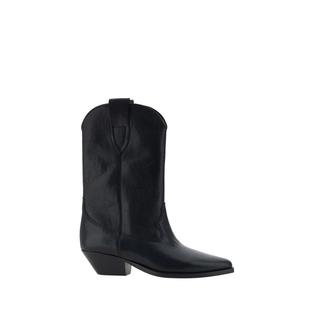 Ankle Mid-Calf Boots by Isabel Marant for women in bos taurus calf leather black features an avant-garde Women's Bos Taurus Calf Leather Ankle Mid-Calf Boots silhouette, defined by a sophisticated block-heel and a avant-garde .