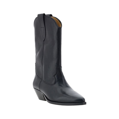 Ankle Mid-Calf Boots by Isabel Marant for women in bos taurus calf leather black features an effortless chic silhouette from the Women's Bos Taurus Calf Leather Ankle Mid-Calf Boots collection, showcasing a effortless chic block-heel and refined for an effortless chic look.