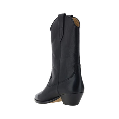 Ankle Mid-Calf Boots by Isabel Marant for women in bos taurus calf leather black features an high-performance silhouette, showcasing the sophisticated design of the Women's Bos Taurus Calf Leather Ankle Mid-Calf Boots with a block-heel and a refined .