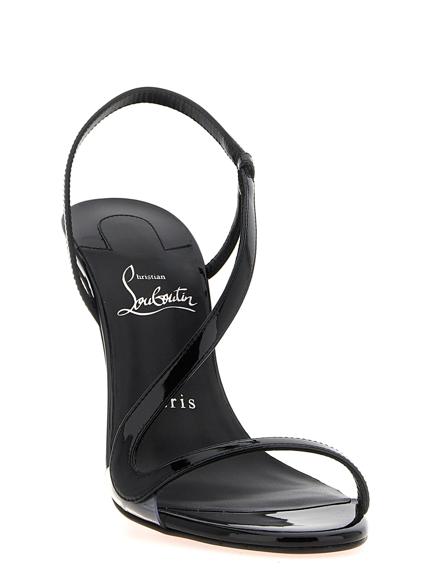 Christian Louboutin Women's PVC & Patent Calfskin Leather Stiletto Sandals - Black