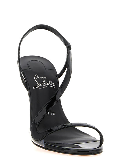 Christian Louboutin Women's PVC & Patent Calfskin Leather Stiletto Sandals - Black