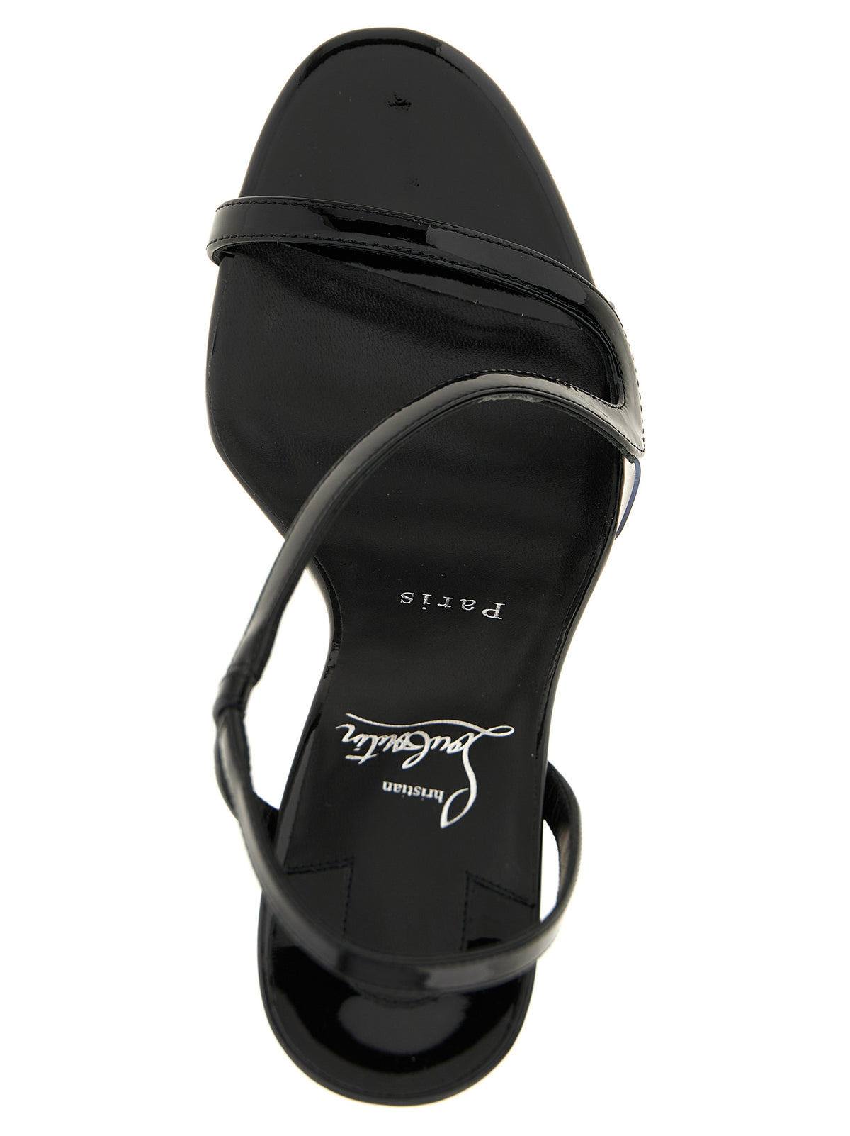 Christian Louboutin Women's PVC & Patent Calfskin Leather Stiletto Sandals - Black