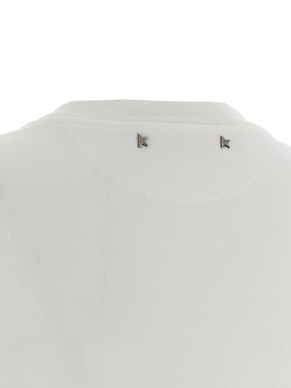 T-Shirt by Golden Goose for women in cotton & crystal white & signature features a plush silhouette, showcasing a sophisticated and for a truly plush finish.