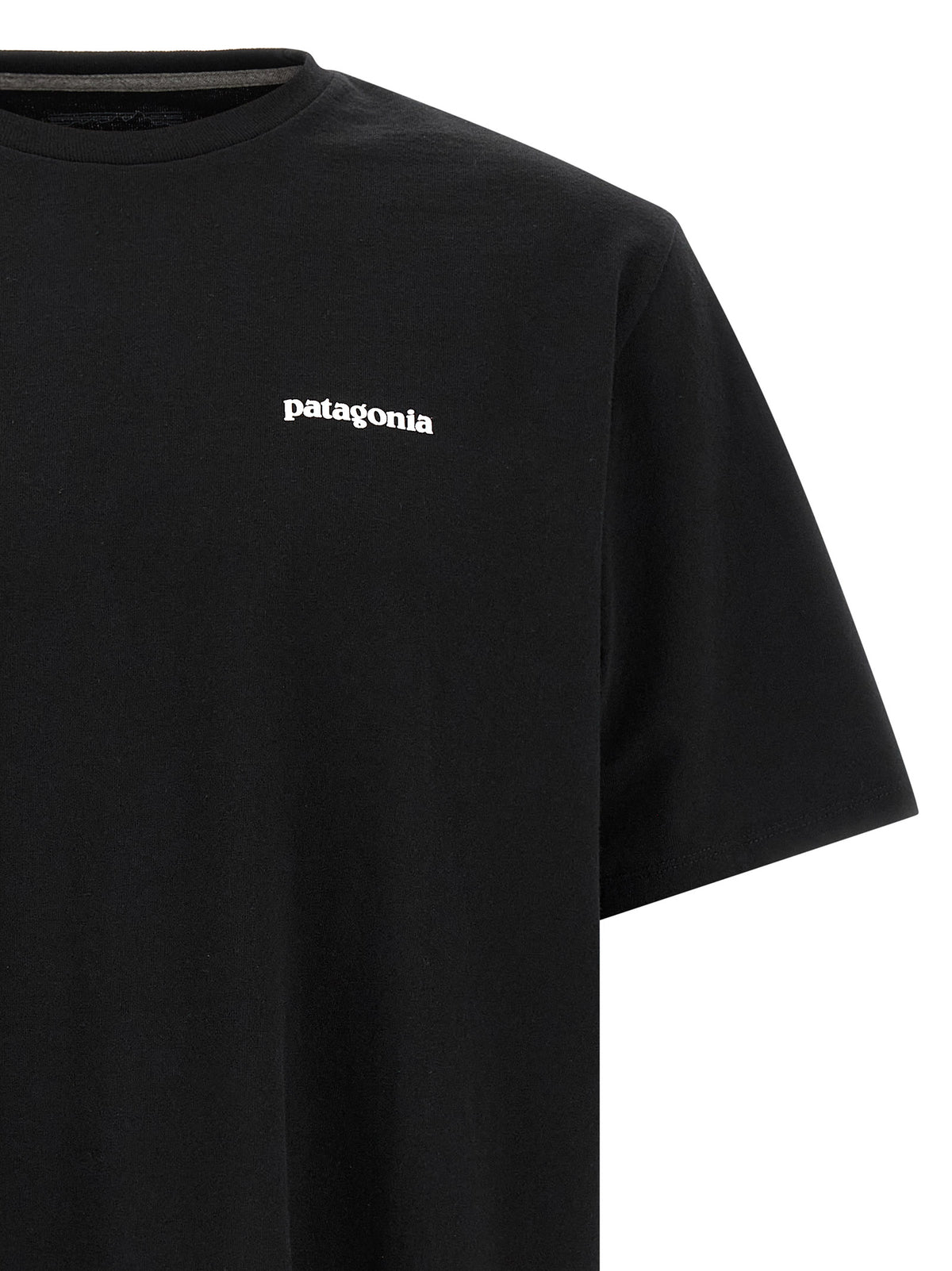 T-Shirt by PATAGONIA for men in cotton polyester black & print showcases a fashionable silhouette, elegantly detailed with a fashionable and for a sophisticated, high-fashion look.