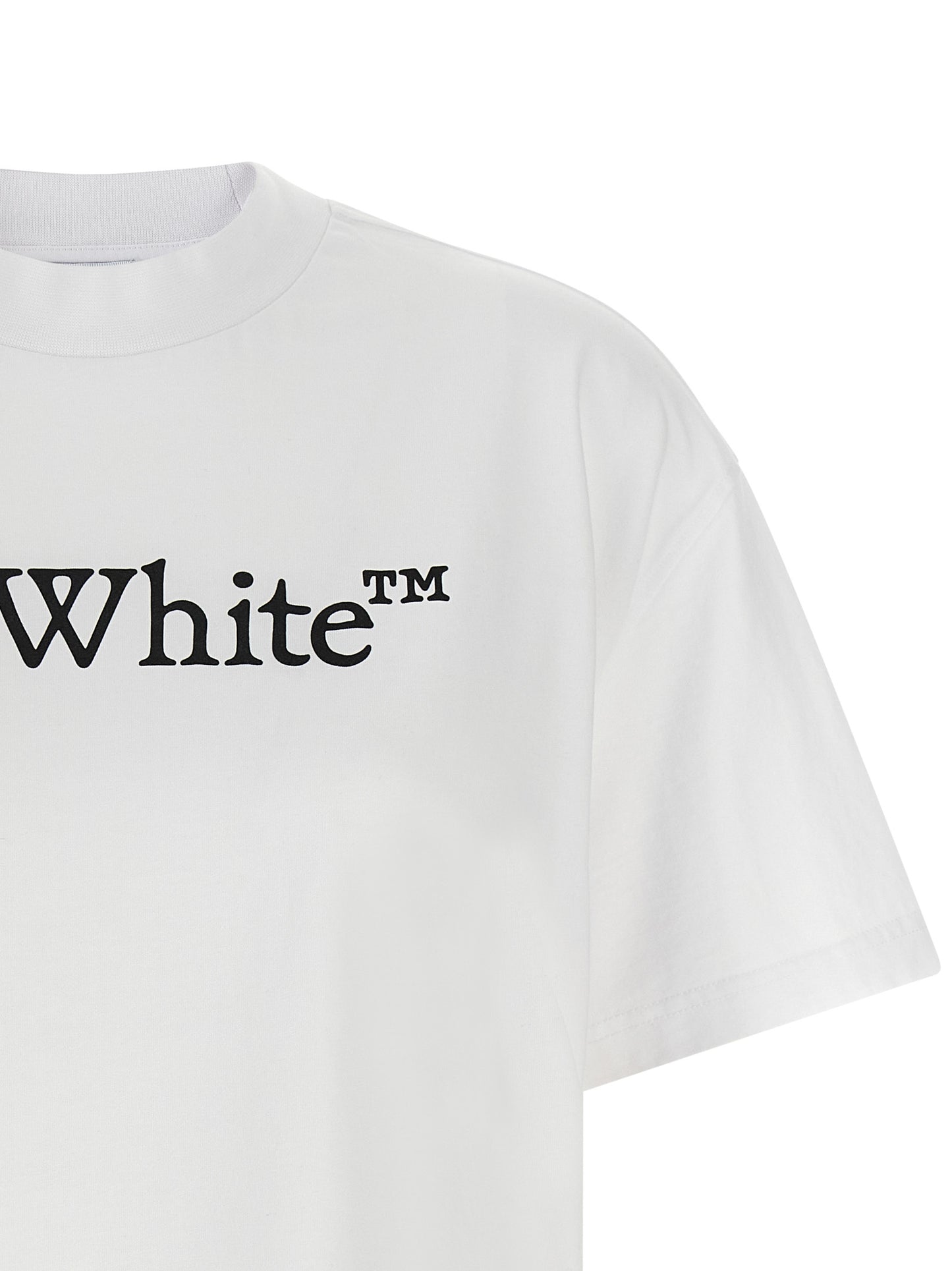 T-Shirt by Off-White for women in cotton black & white features an on trend silhouette, perfectly showcasing a on trend and crew neckline for an elevated aesthetic.