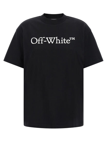 T-Shirt by Off-White for women in cotton black & white showcases a unassuming silhouette, artfully detailed with a refined crew neckline and unassuming short-sleeve for a sophisticated, contemporary look.