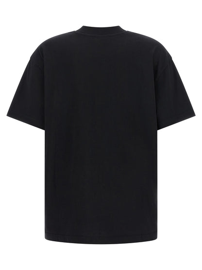 T-Shirt by Off-White for women in cotton black & white features a plush silhouette, showcasing a sophisticated crew neckline and for a truly plush finish.