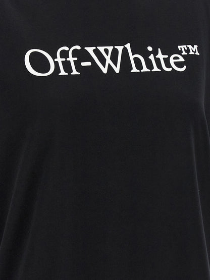 T-Shirt by Off-White for women in cotton black & white showcases a chic silhouette, artfully detailed with a chic and for a chic finish.