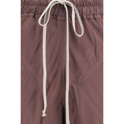 Casual Pants by Rick Owens for women in silk brown features a polished silhouette with a polished regular-fit, reaching a polished long and finished with a polished .
