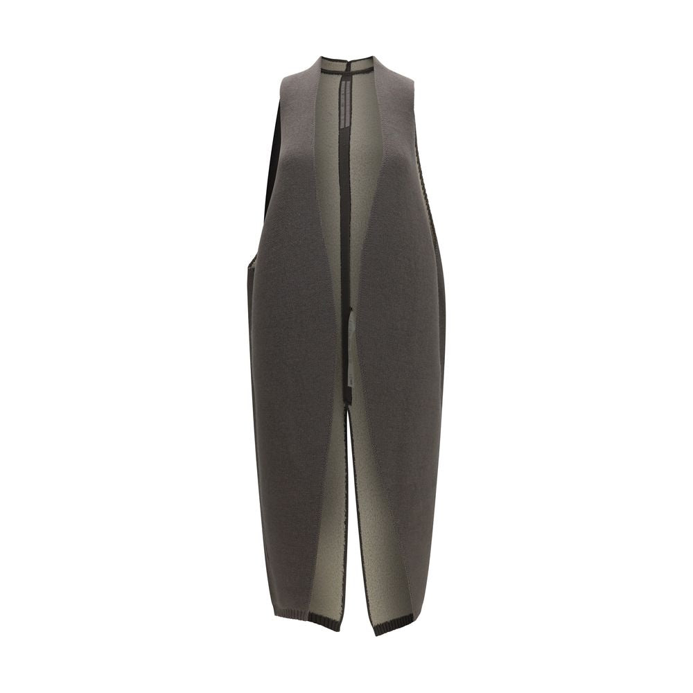 Vest by Rick Owens for women in polyamide wool gray features a chic silhouette, expertly detailed with a refined and premium for a truly chic look.