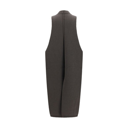 Vest by Rick Owens for women in polyamide wool gray features an contemporary silhouette, showcasing refined and a contemporary for a sophisticated layered look.