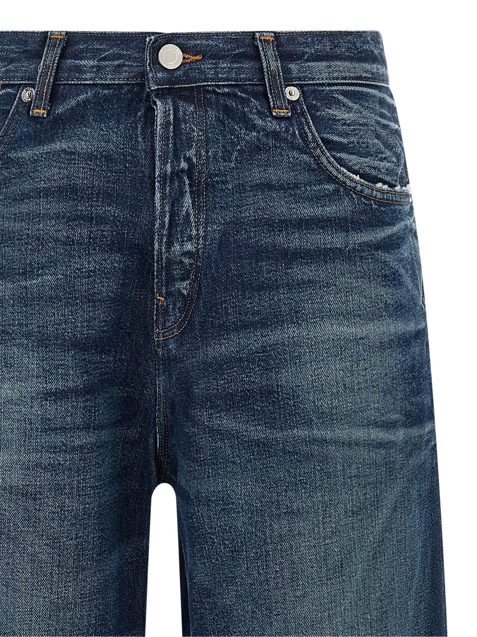 Jeans by Haikure for women in denim cotton blue features an refined tailoring silhouette, showcasing a premium wide with a and long cut for a refined tailoring look.