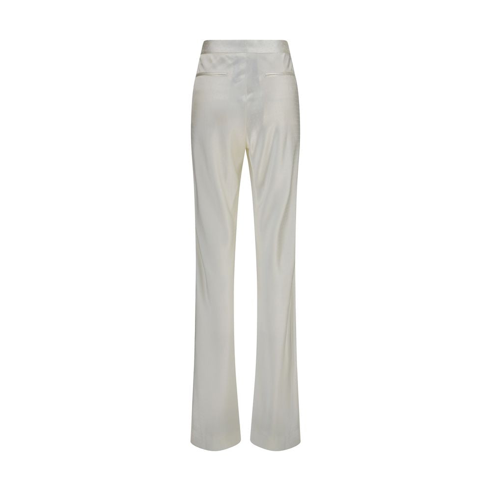 Trousers by Tom Ford for women in viscose silk beige, horn & patterned features a tailored silhouette with a tailored regular-fit, defined by its long and a sophisticated .