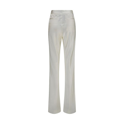 Trousers by Tom Ford for women in viscose silk beige, horn & patterned features a tailored silhouette with a tailored regular-fit, defined by its long and a sophisticated .
