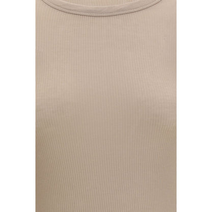 Shirt by Rick Owens for women in silk & viscose beige & signature presents a discerning silhouette, showcasing a sophisticated and for a truly discerning finish.