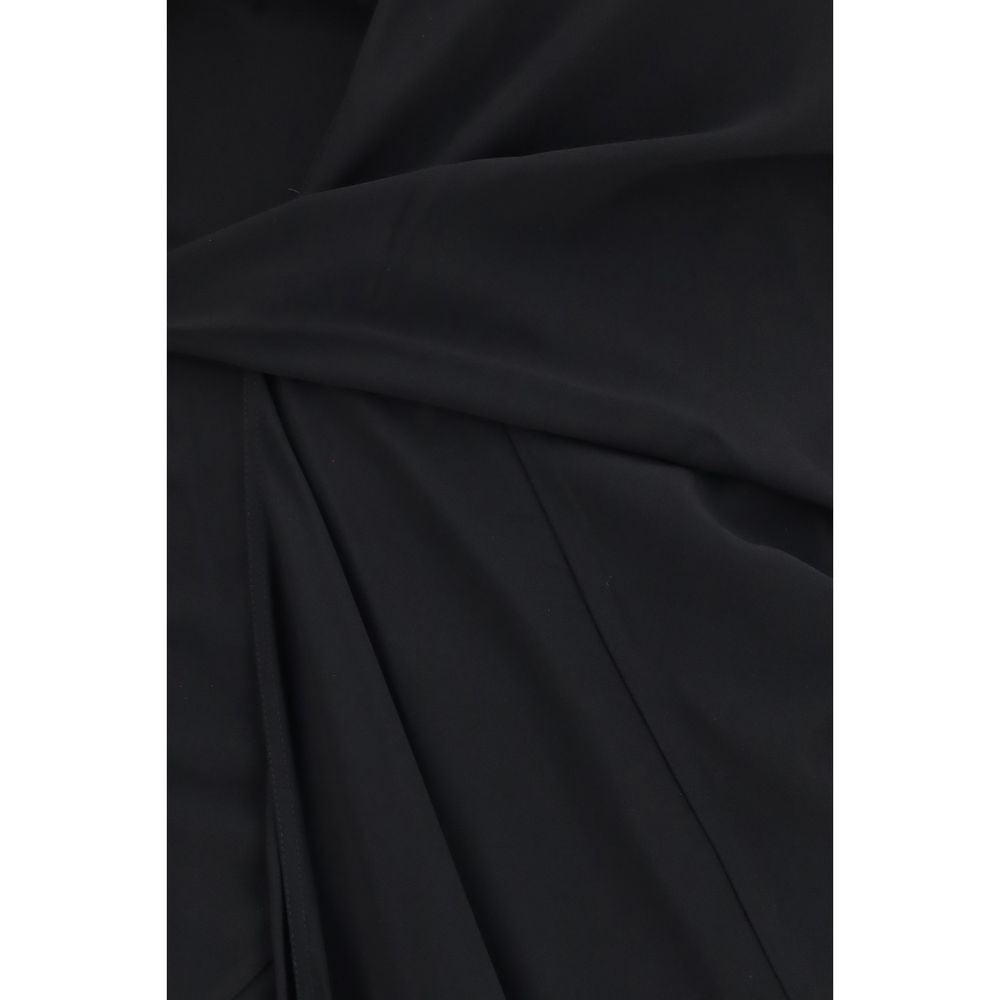 Dress by Rick Owens for women in viscose crepe black features an cute silhouette, detailed with a and that elegantly flows into a cute long.