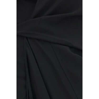 Dress by Rick Owens for women in viscose crepe black features an cute silhouette, detailed with a and that elegantly flows into a cute long.