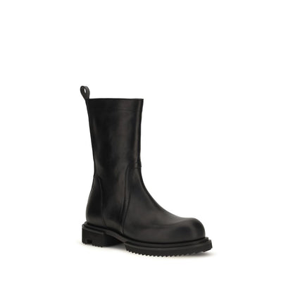 Flat Boots by Rick Owens for men in bos taurus calf leather black & signature showcases a impeccable silhouette as Men's Bos Taurus Calf Leather Flat Boots, artfully defined by a impeccable flat and a impeccable .
