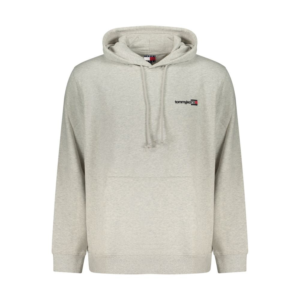 Hooded Sweatshirt Hoodie by Tommy Hilfiger for men in cotton gray & print features an avant-garde silhouette, showcasing a sophisticated hooded neckline and detail for a truly avant-garde finish.