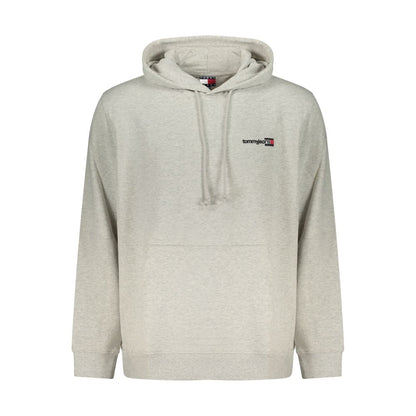 Hooded Sweatshirt Hoodie by Tommy Hilfiger for men in cotton gray & print features an avant-garde silhouette, showcasing a sophisticated hooded neckline and detail for a truly avant-garde finish.