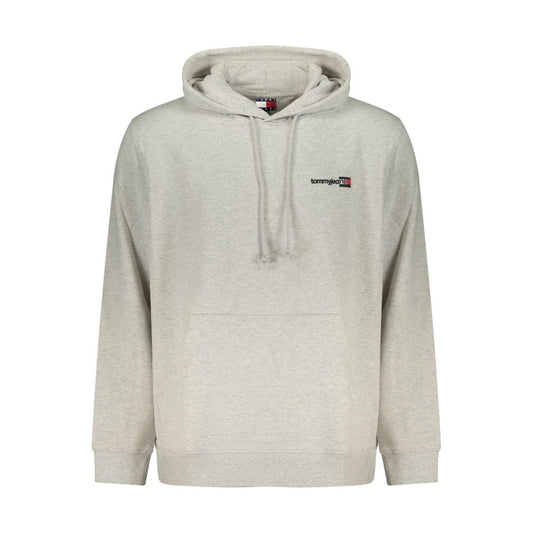 Hooded Sweatshirt Hoodie by Tommy Hilfiger for men in cotton gray & print features an avant-garde silhouette, showcasing a sophisticated hooded neckline and detail for a truly avant-garde finish.