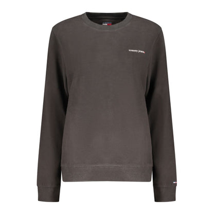 Sweatshirt by Tommy Hilfiger for women in stretch cotton black & print showcases a slouchy chic silhouette, artfully detailed with a slouchy chic crew neckline and for a slouchy chic finish.