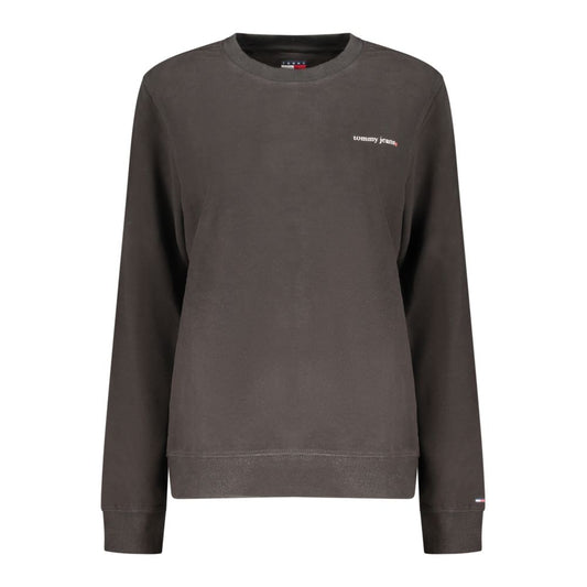 Sweatshirt by Tommy Hilfiger for women in stretch cotton black & print showcases a slouchy chic silhouette, artfully detailed with a slouchy chic crew neckline and for a slouchy chic finish.