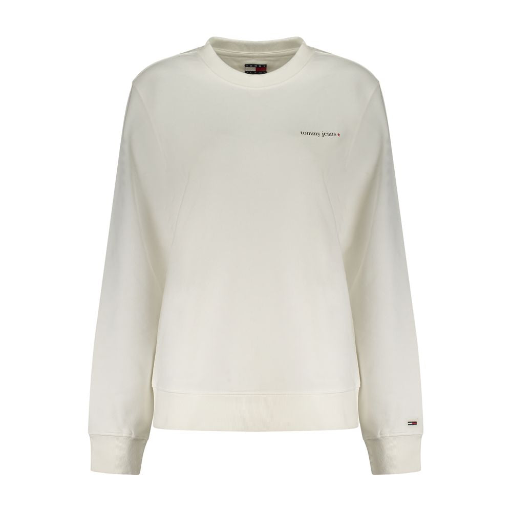 Sweatshirt by Tommy Hilfiger for women in stretch cotton white & print features an exquisite silhouette, showcasing and crew neckline details for a exquisite look.