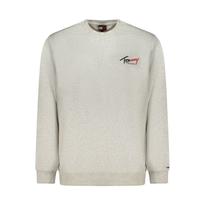 Sweatshirt by Tommy Hilfiger for men in cotton gray & print features an provocated silhouette, detailed with a provocated and a refined crew neckline for a sophisticated aesthetic.
