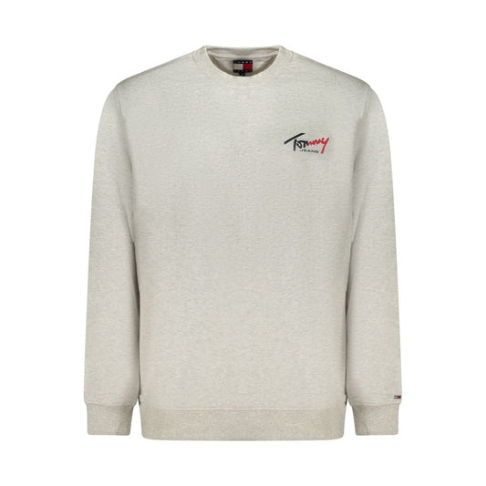 Sweatshirt by Tommy Hilfiger for men in cotton gray & print features an provocated silhouette, detailed with a provocated and a refined crew neckline for a sophisticated aesthetic.