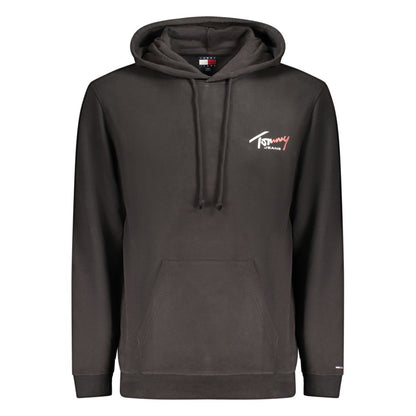 Hooded Sweatshirt Hoodie by Tommy Hilfiger for men in cotton black features an luminous silhouette, showcasing a sophisticated hooded neckline and for a truly luminous look.