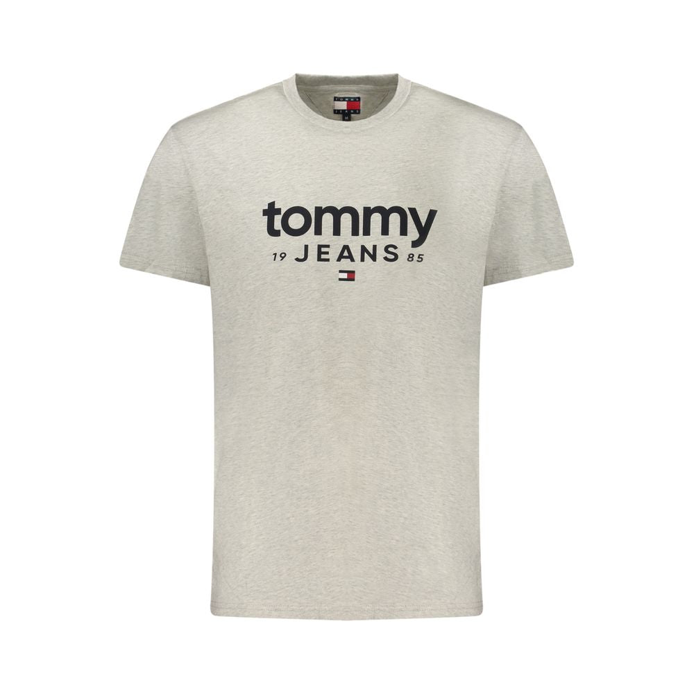 T-Shirt by Tommy Hilfiger for men in cotton gray & print showcases a unassuming silhouette, artfully detailed with a refined crew neckline and unassuming for a sophisticated, contemporary look.
