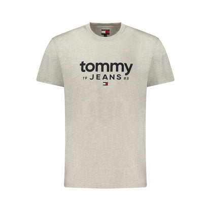 T-Shirt by Tommy Hilfiger for men in cotton gray & print showcases a unassuming silhouette, artfully detailed with a refined crew neckline and unassuming for a sophisticated, contemporary look.