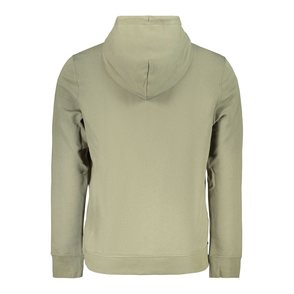 Hooded Sweatshirt Hoodie by Calvin Klein for men in cotton green features an avant-garde silhouette, showcasing a sophisticated hooded neckline and detail for a truly avant-garde finish.