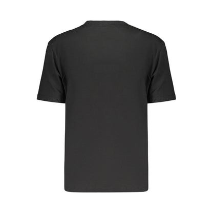 Activewear T-Shirt by Calvin Klein for women in cotton black presents a kinetic silhouette, showcasing the kinetic and crew neckline alongside functional for a premium, athletic look.