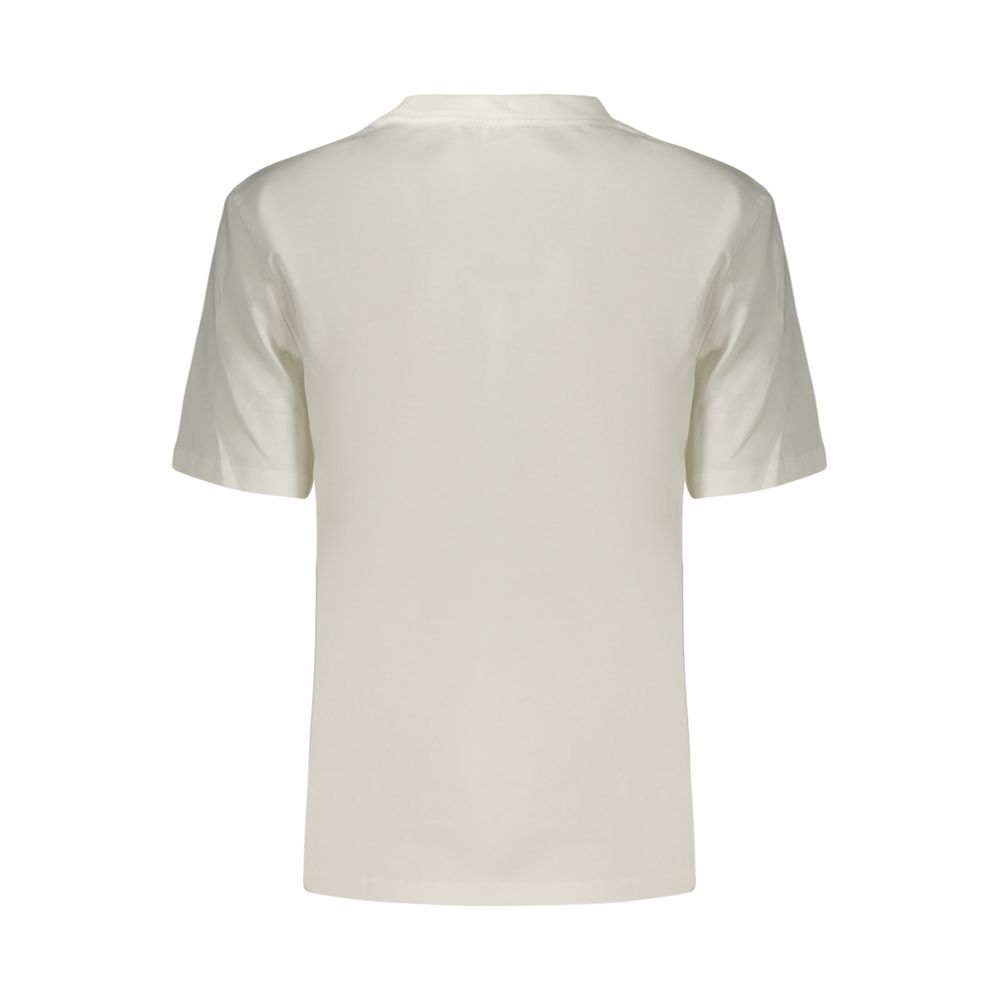 Polo Shirt by Calvin Klein for women in cotton white & print showcases a enviable silhouette, featuring a refined crew neckline and for a enviable finish.