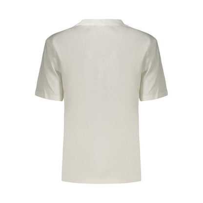 Polo Shirt by Calvin Klein for women in cotton white & print showcases a enviable silhouette, featuring a refined crew neckline and for a enviable finish.