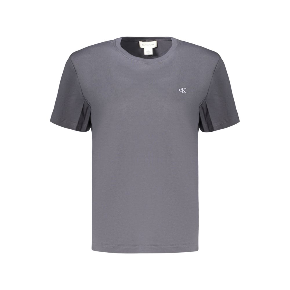 Calvin Klein Women's Crew Neck Cotton T-Shirt - Gray Signature